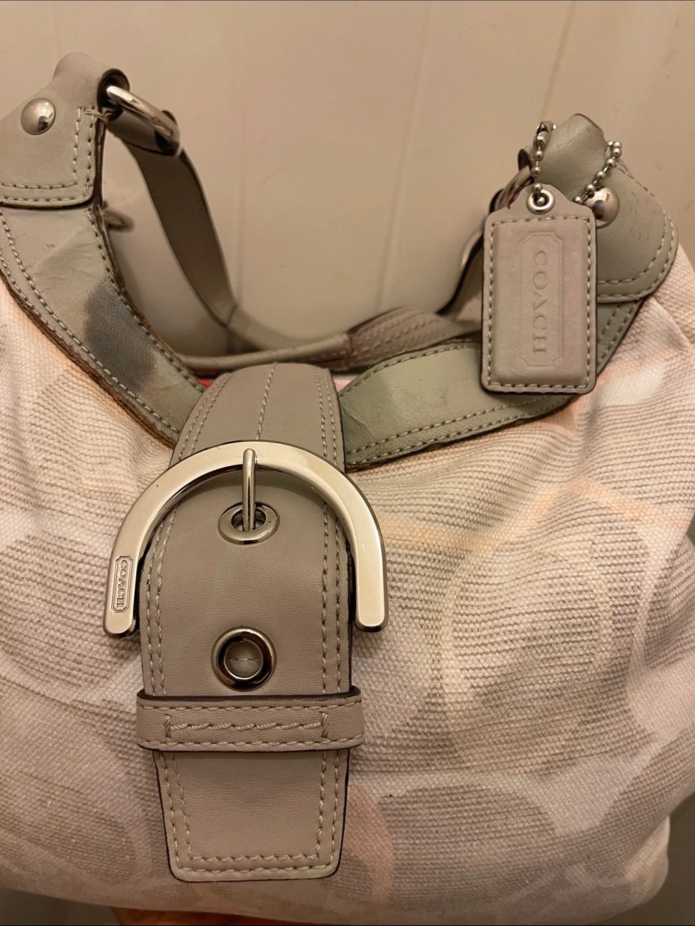 Coach #071 SoHo Signature Canvas Hobo Bag i - Picture 7 of 16